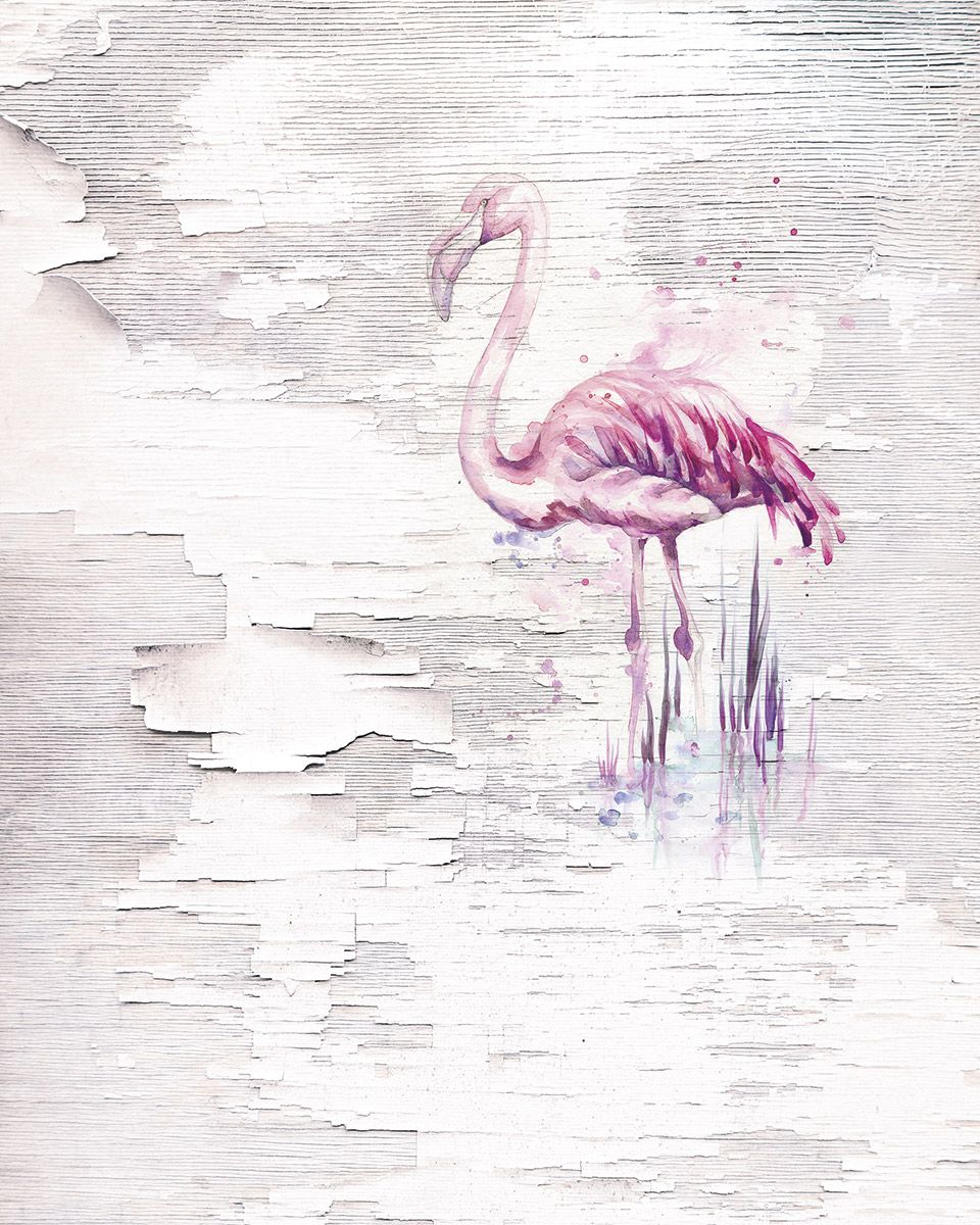 Vlies Fototapete - Pink Flamingo - Größe 200 x 250 cm