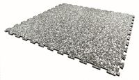 PVC-Industrieboden IBOCOLOR Klickfliese Dunkelgrau 674 Granitoptik 595 mm x 595 mm - 7,5 mm Dicke