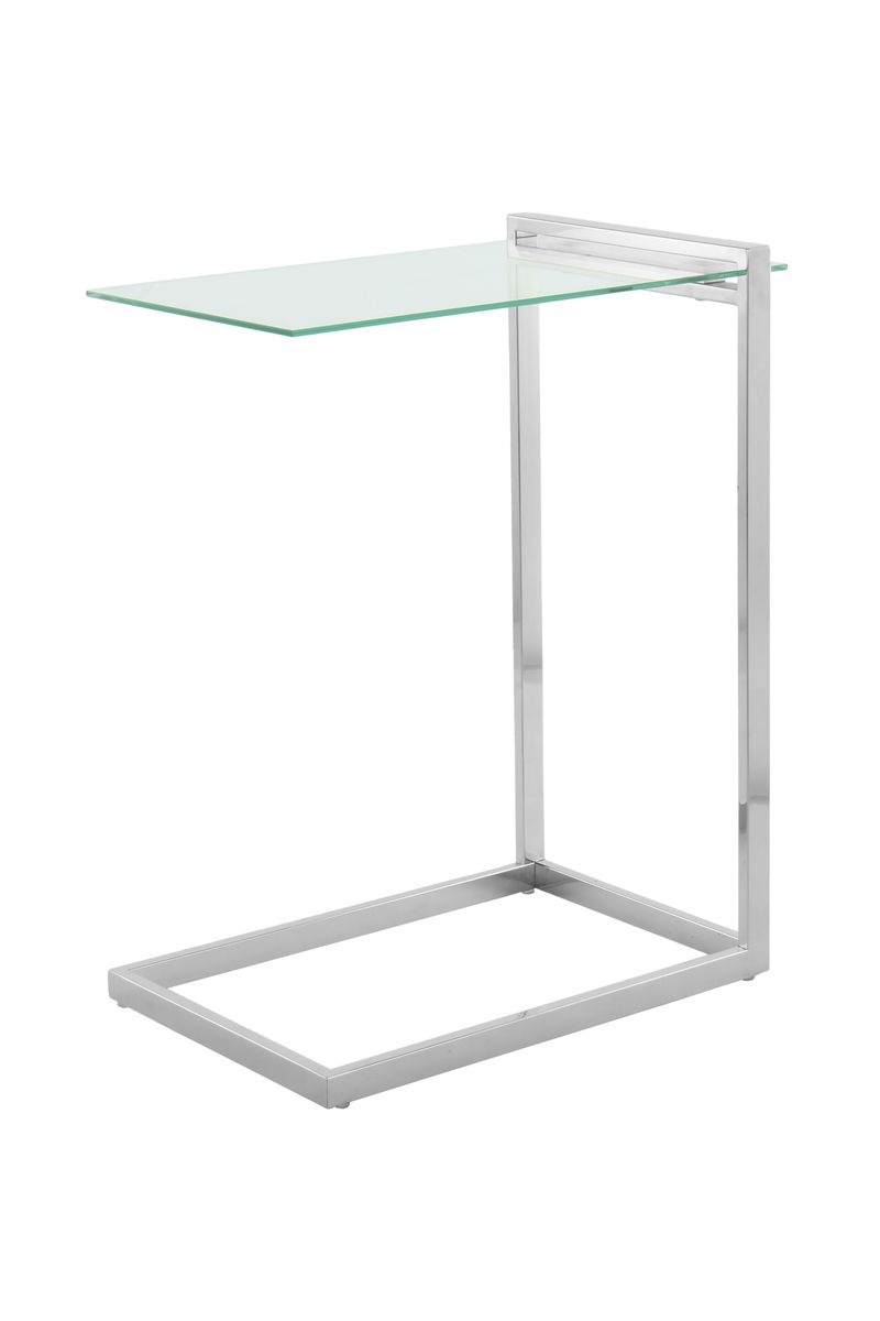 Beistelltisch Luciana 225 Klar / Silber - 30 cm (L) x 45 cm (B) x 60 cm (H)