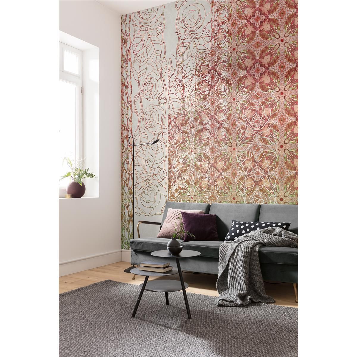 Vlies Fototapete - Art Nouveau Rouge - Größe 250 x 280 cm