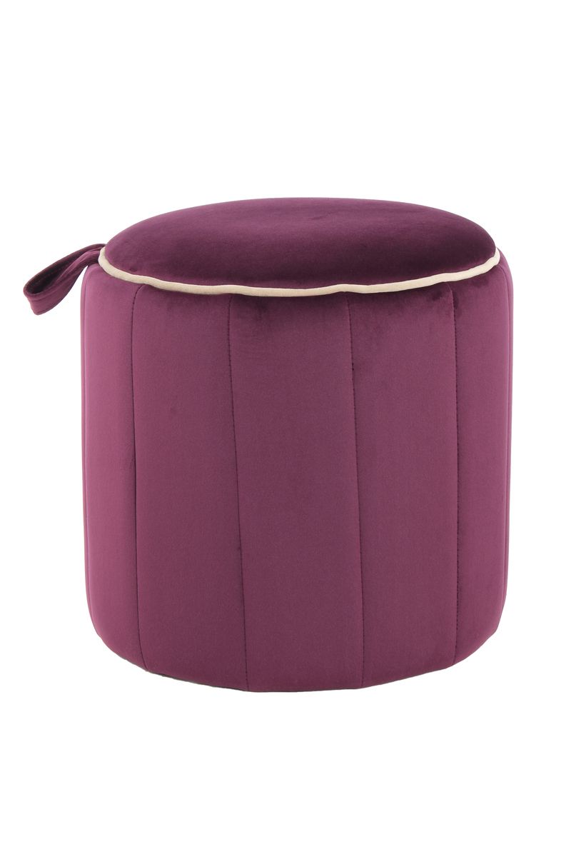 Hocker Reese 110 Dunkelviolett - 43 cm (L) x 43 cm (B) x 42 cm (H)