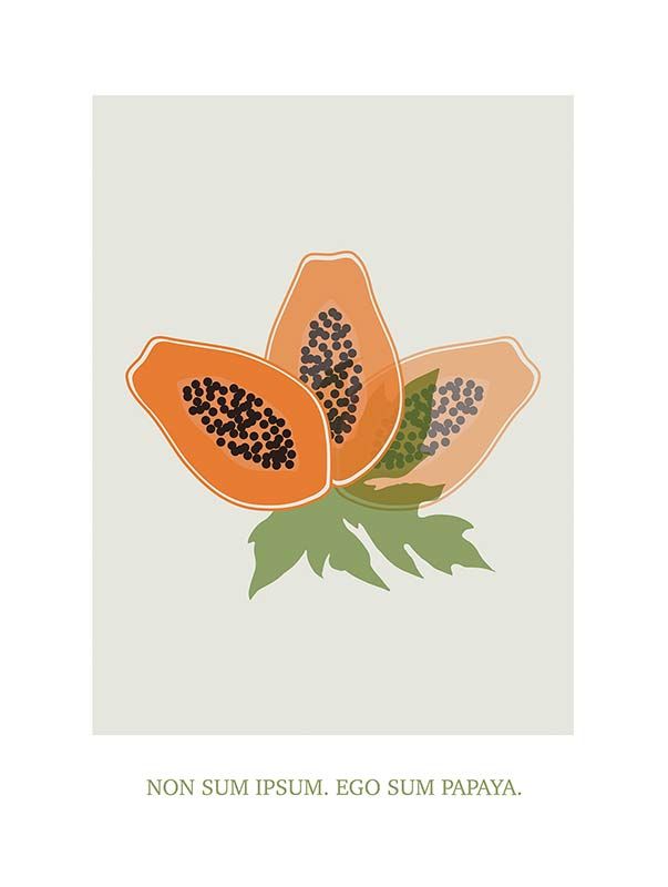Komar Wandbild - Cultivated Papaya  - Größe: 30 x 40 cm