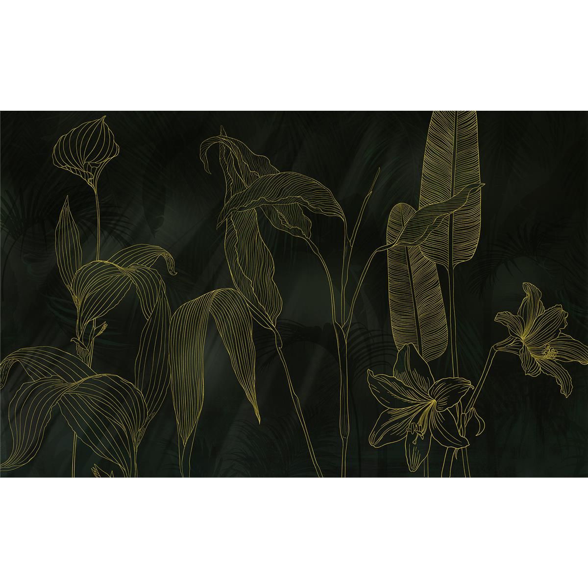 Vlies Fototapete - Darkest Green - Größe 400 x 250 cm