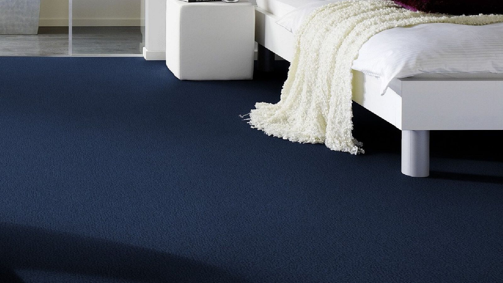 Teppichboden Vorwerk Superior 1069 BARISTA Velours Blau 3S20 - Rollenbreite 500 cm
