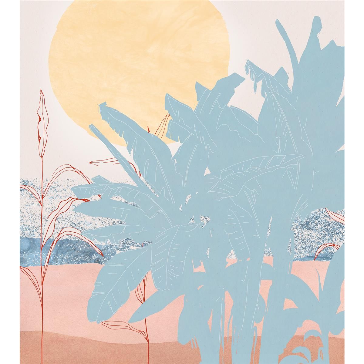 Vlies Fototapete - Banana Leaves - Größe 250 x 280 cm