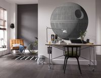 Selbstklebende Vlies Fototapete/Wandtattoo - Star Wars XXL Death Star - Größe 127 x 127 cm