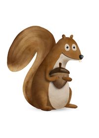 Komar Wandbild - Cute Animal Squirrel - Größe: 30 x 40 cm