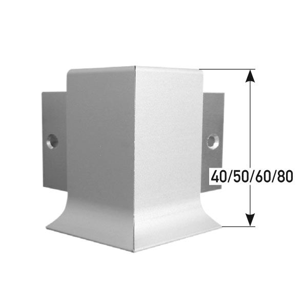 Außenecke für Aluminiumsockelleisten L 50 edelstahl 442905 1 Stück