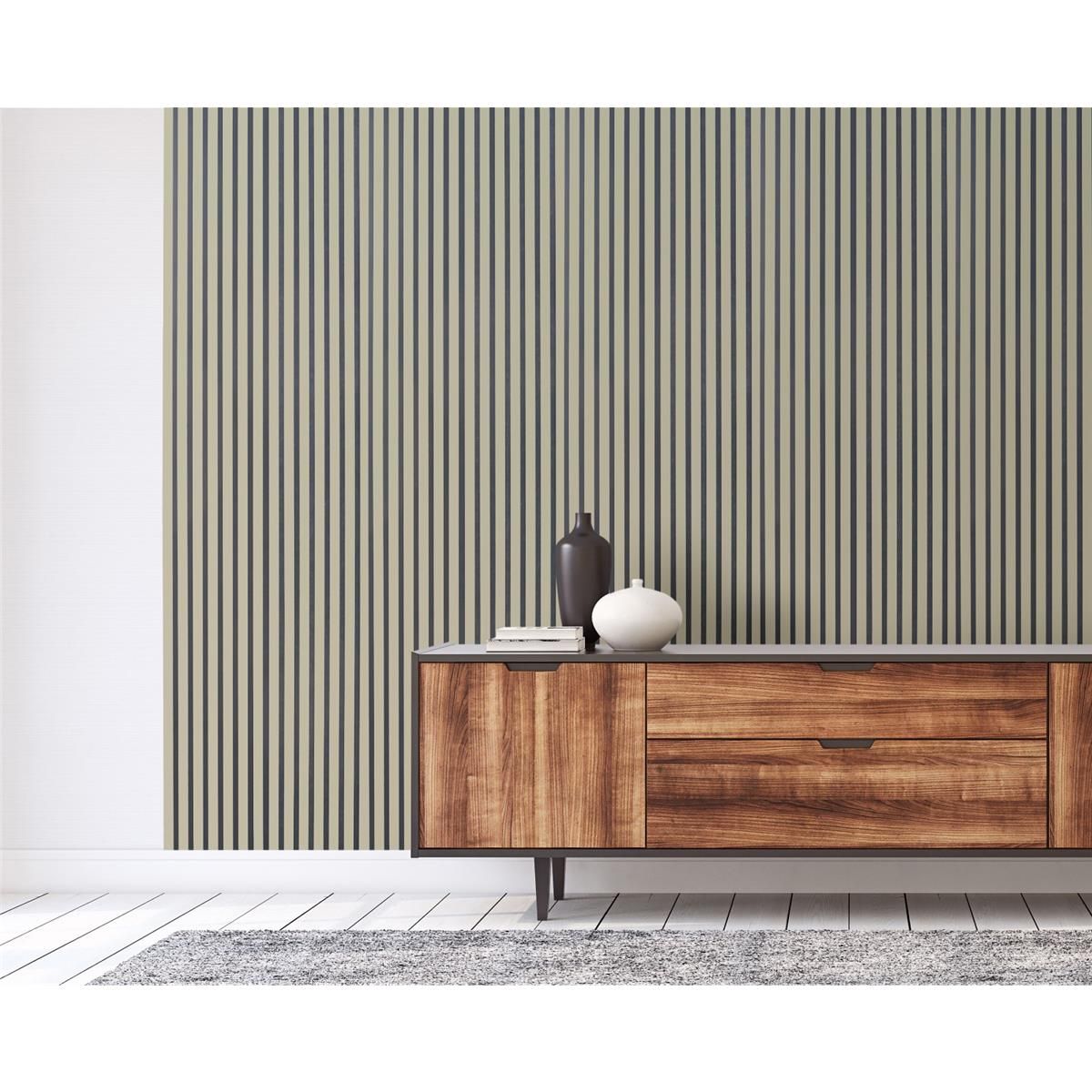Wandpaneele AKUSTIK MDF und Recycling Filz OLIVE Grün 3,18m² - 4 Stck. 265 cm x 30 cm