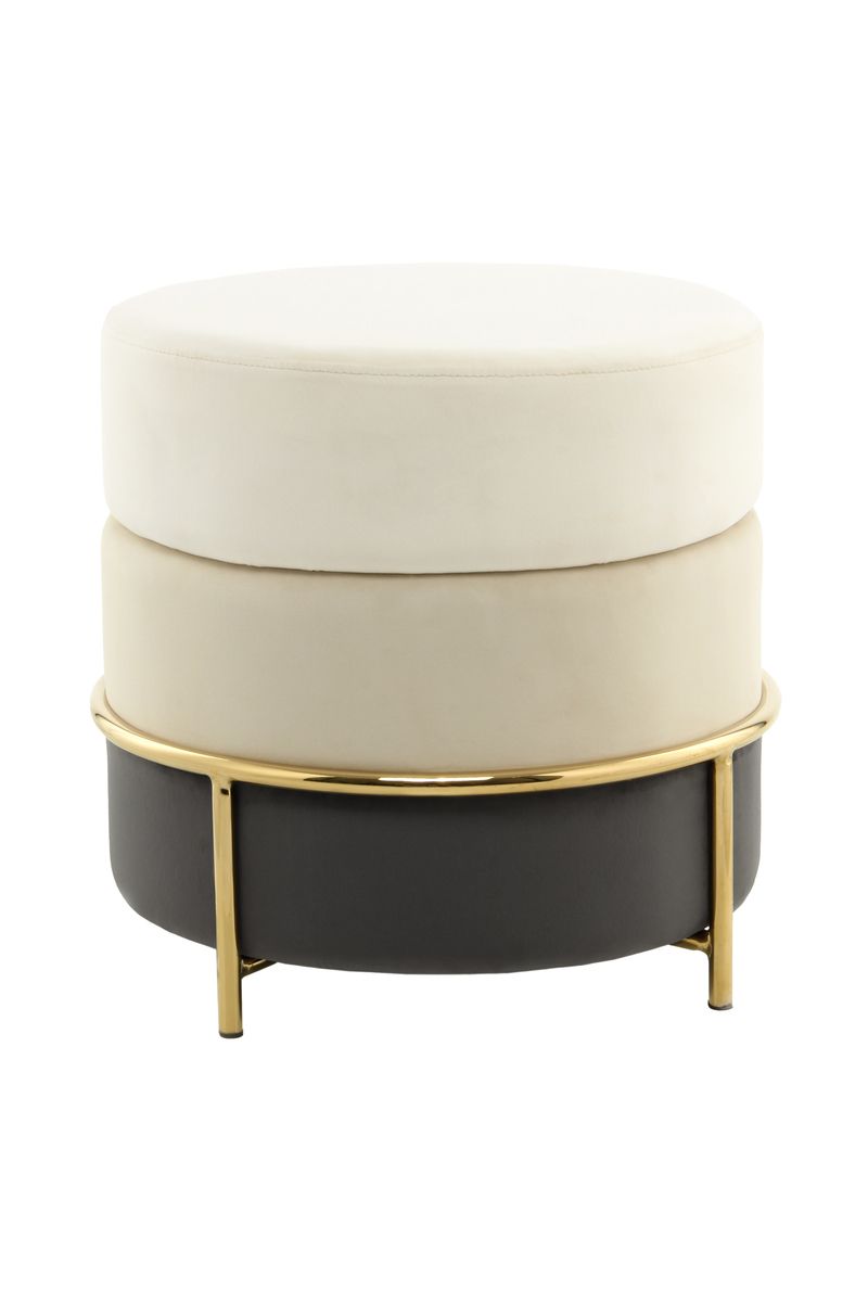 Hocker Matilda 125 Creme - 48,5 cm (L) x 48,5 cm (B) x 46 cm (H)