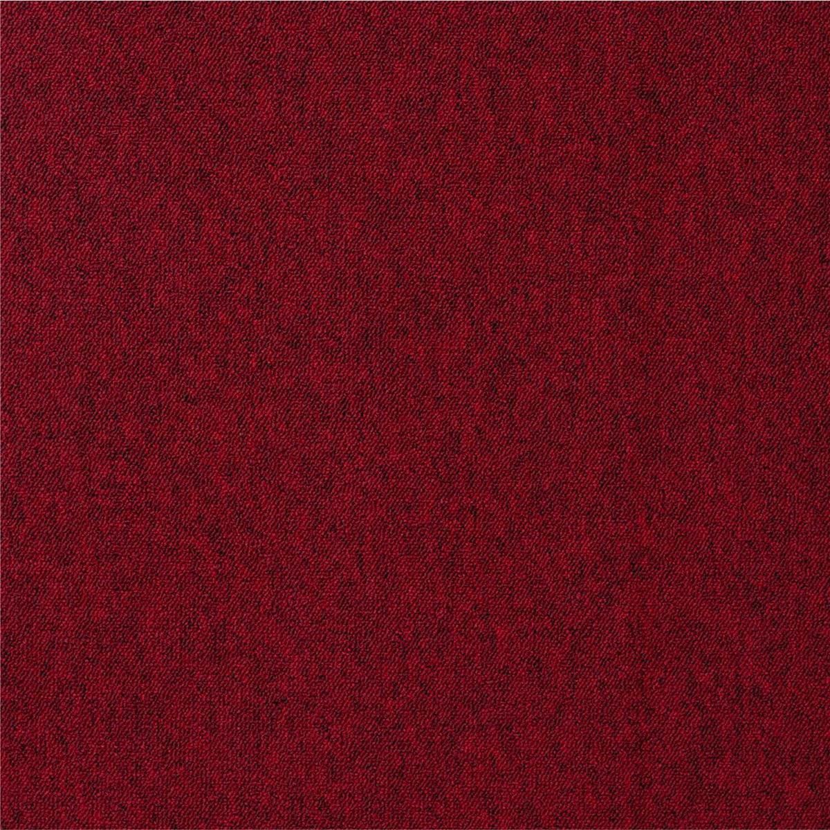 Teppichfliesen 50 x 50 cm NEAPEL SL Schlinge Rot 150 uni