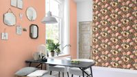 Tapete Nature Floral Vinyltapete Mauve versetzter Ansatz 53 cm x 10,05 m