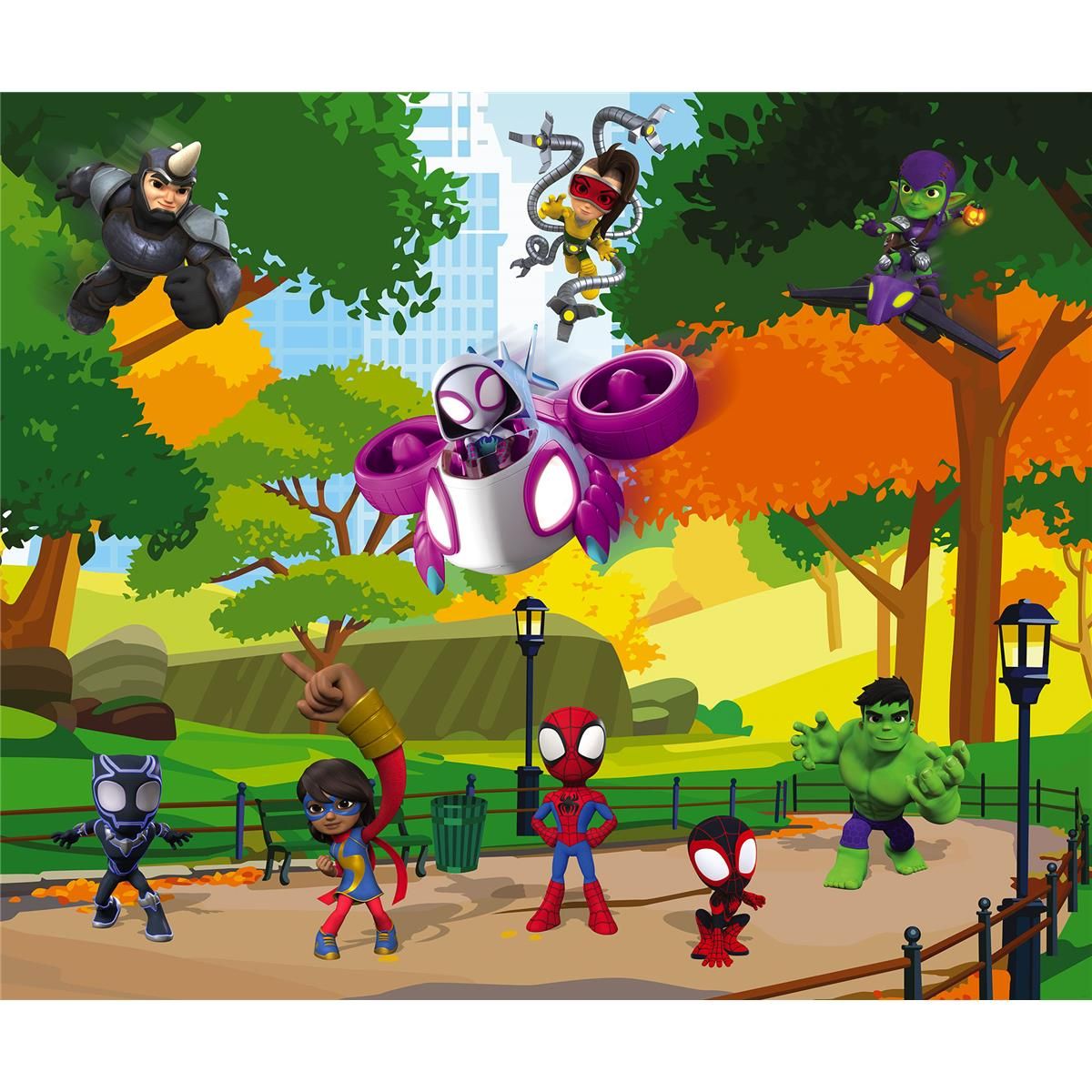 Vlies Fototapete -Spidey Scavenger Hunt - Größe 300 x 250 cm