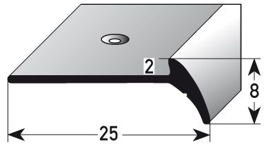 JOKA Fassonprofil gebohrt Alu eloxiert silberfarbig 707189 270 cm 270 cm