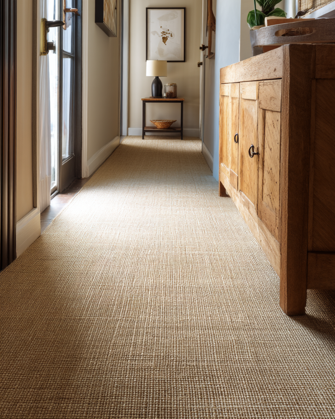 Sisal im Flur verlegt