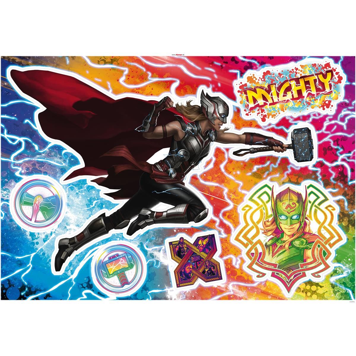 Wandtattoo - Thor4 - Mighty Jane  - Größe 100 x 70 cm