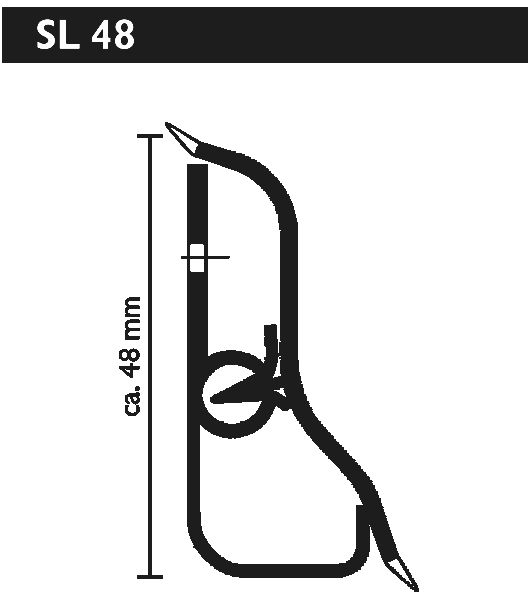 Döllken Dekorprofil DP 48, System 2-tlg. 9800 erle 250 cm