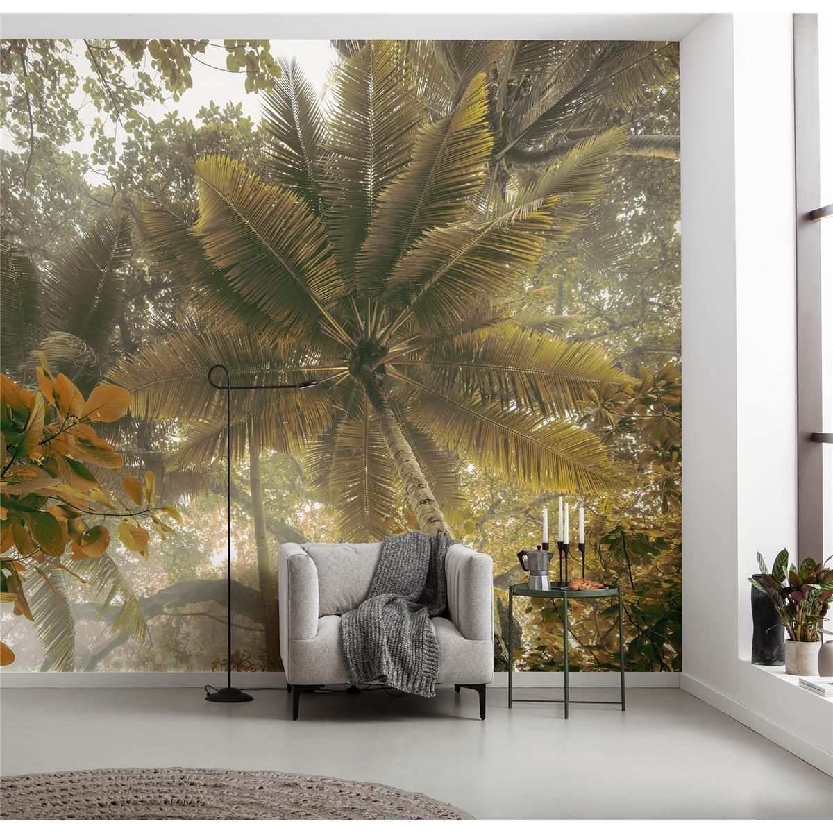 Vlies Fototapete - Palms Panorama - Größe 300 x 250 cm