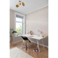 Tapete Modern graphisch Vinyltapete Mittelgrau versetzter Ansatz 53 cm x 10,05 m