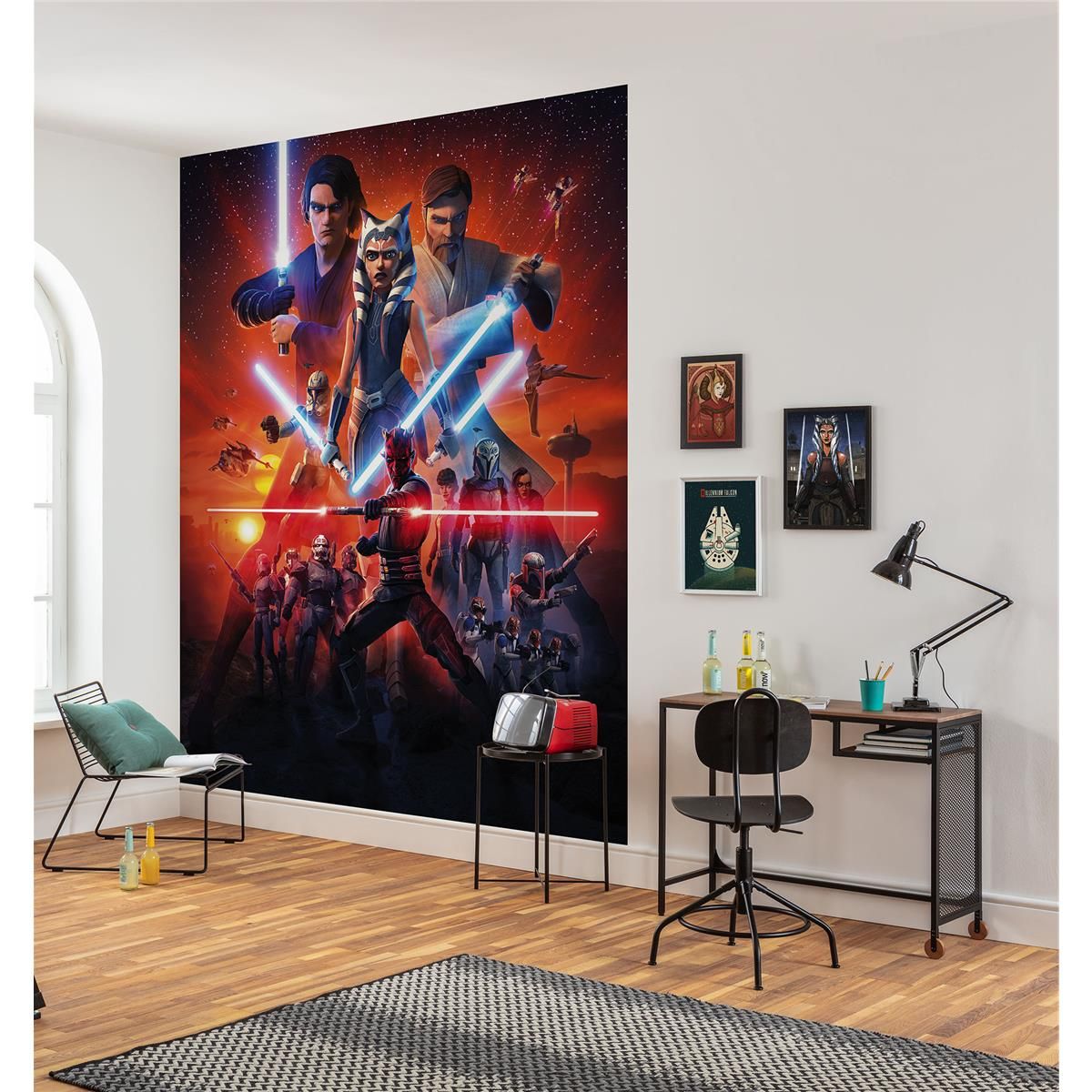 Vlies Fototapete - Star Wars Clone Wars Mission - Größe 200 x 250 cm