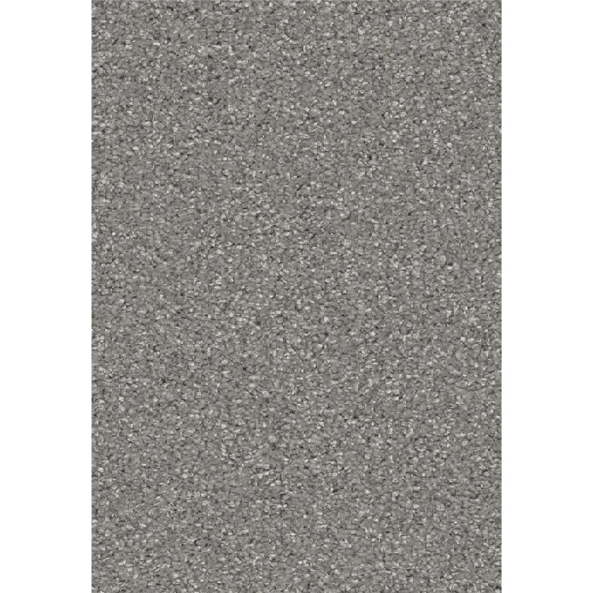 Teppichboden DAS TEPPICHWERK Passion 1001 LUANA Soft Frisé Grau 5U61 - Rollenbreite 400 cm