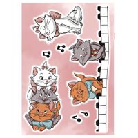 Wandtattoo - Aristocats Kittens  - Größe 50 x 70 cm