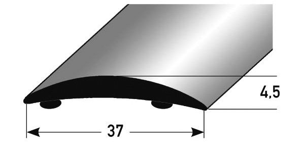 Übergangsprofil 37x4,5 mm alu silber 313182 270cm 270 x 3,7 x 4,5 cm