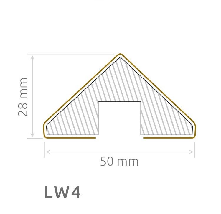 Wand- Akustikpaneel Sonoma Trapez mit 6 Lamellen V1 B/H 48,4 cm / 275 cm