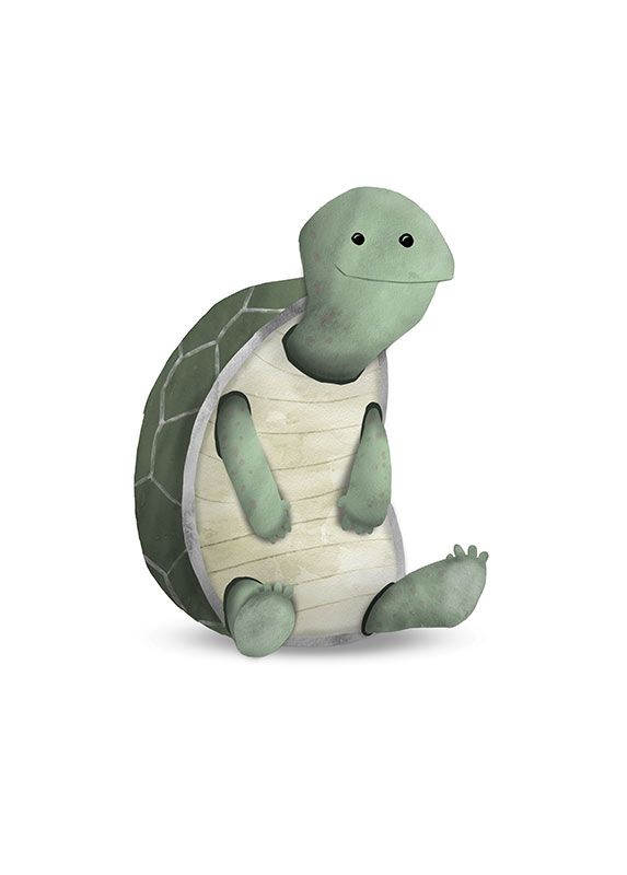 Komar Wandbild - Cute Animal Turtle - Größe: 50 x 70 cm