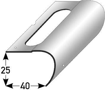 Reparaturwinkel B 25x40, R7,5 für 100 cm