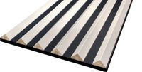Wand- Akustikpaneel Wotaneiche Dreieck mit 6 Lamellen V1 B/H 48,4 cm / 275 cm