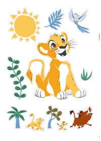 Wandtattoo - Lion King Faraway Oasis - Größe 50 x 70 cm, 2 Bogen