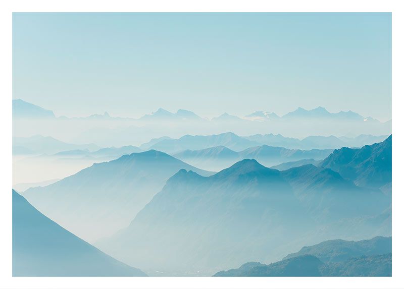 Komar Wandbild - Mountains View - Größe: 40 x 30 cm