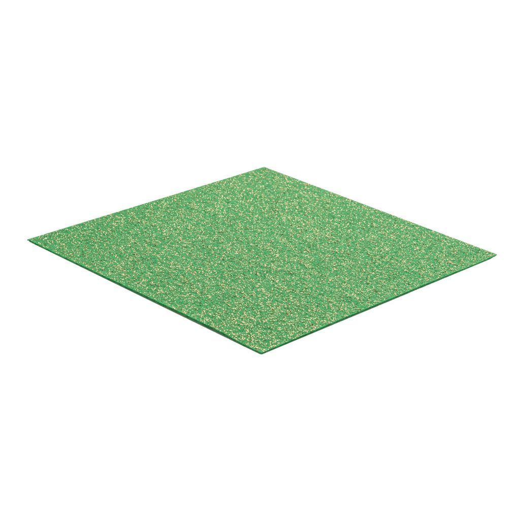 Messeboden flacher Nadelvlies mit Pailetten EXPOGLITTER Apple Green 0961 ohne Schutzfolie - Rollenbreite 200 cm