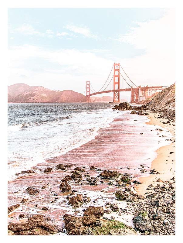 Komar Wandbild - Golden Gate  - Größe: 30 x 40 cm