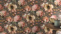 Tapete Nature Floral Vinyltapete Mauve versetzter Ansatz 53 cm x 10,05 m