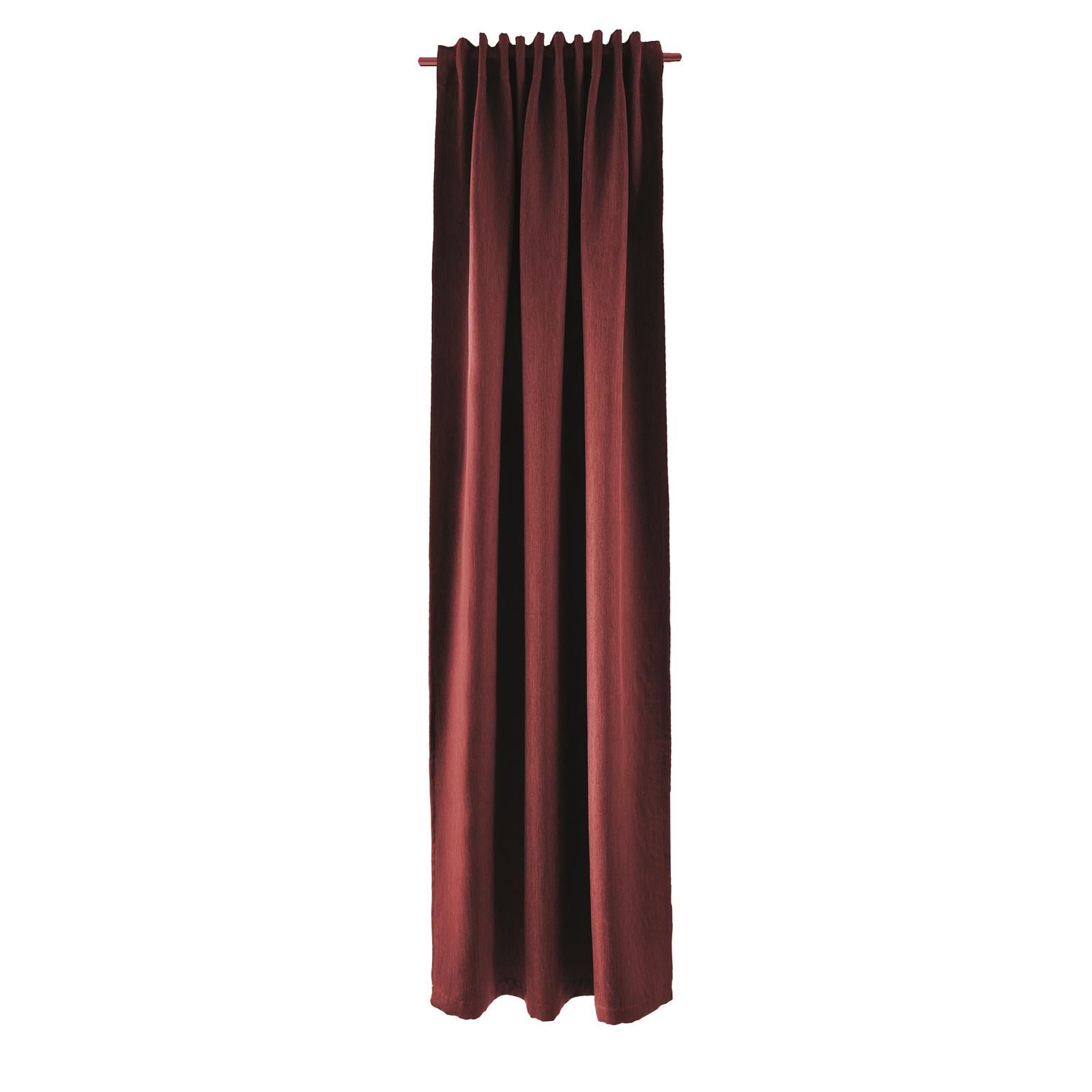 Thermovorhang mit verdeckter Schlaufe Bordeaux Uni 140 cm x 245 cm