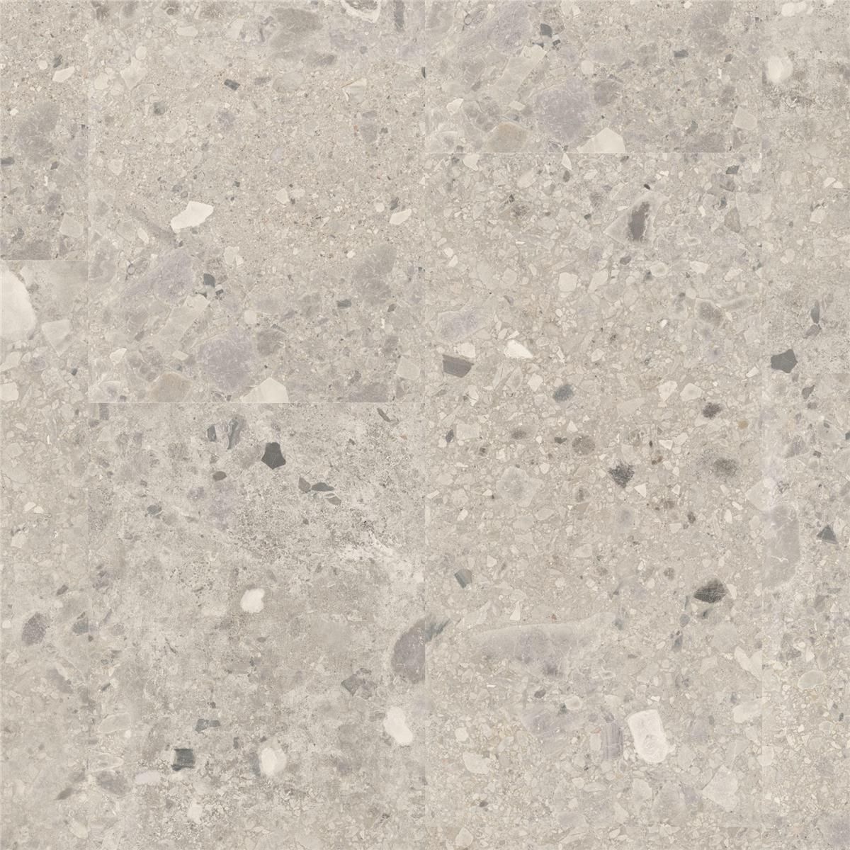 Designboden NATURALS-Breccia-Grey Fliese 100 cm x 50 cm - Nutzschichtdicke 0,55 mm