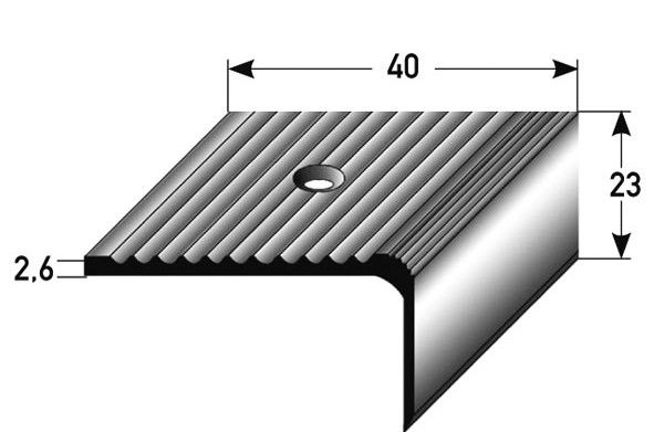 Winkelprofil Alu eloxiert 100 x 4 x 2,6 cm