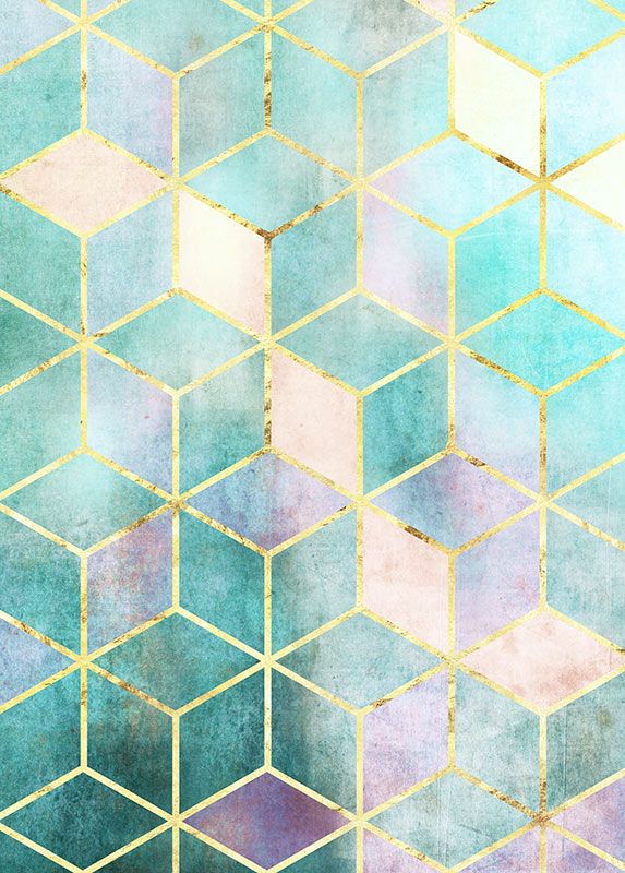 Komar Wandbild - Mosaik Verde - Größe: 50 x 70 cm