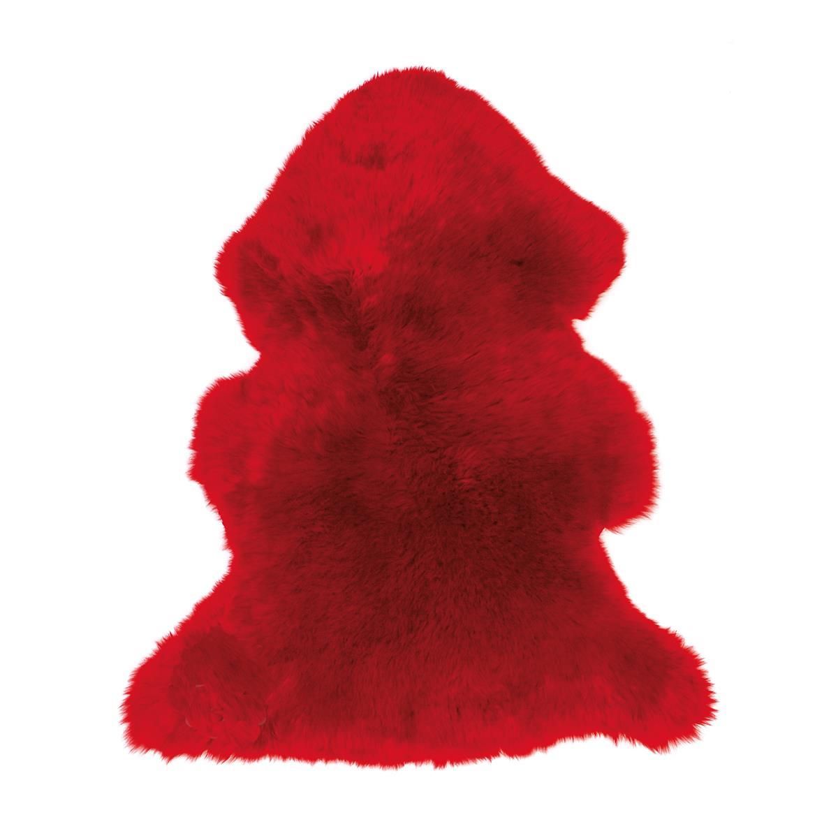 Heide Lammfell Lederlänge 95 cm - Haarlänge 50 mm - Rot