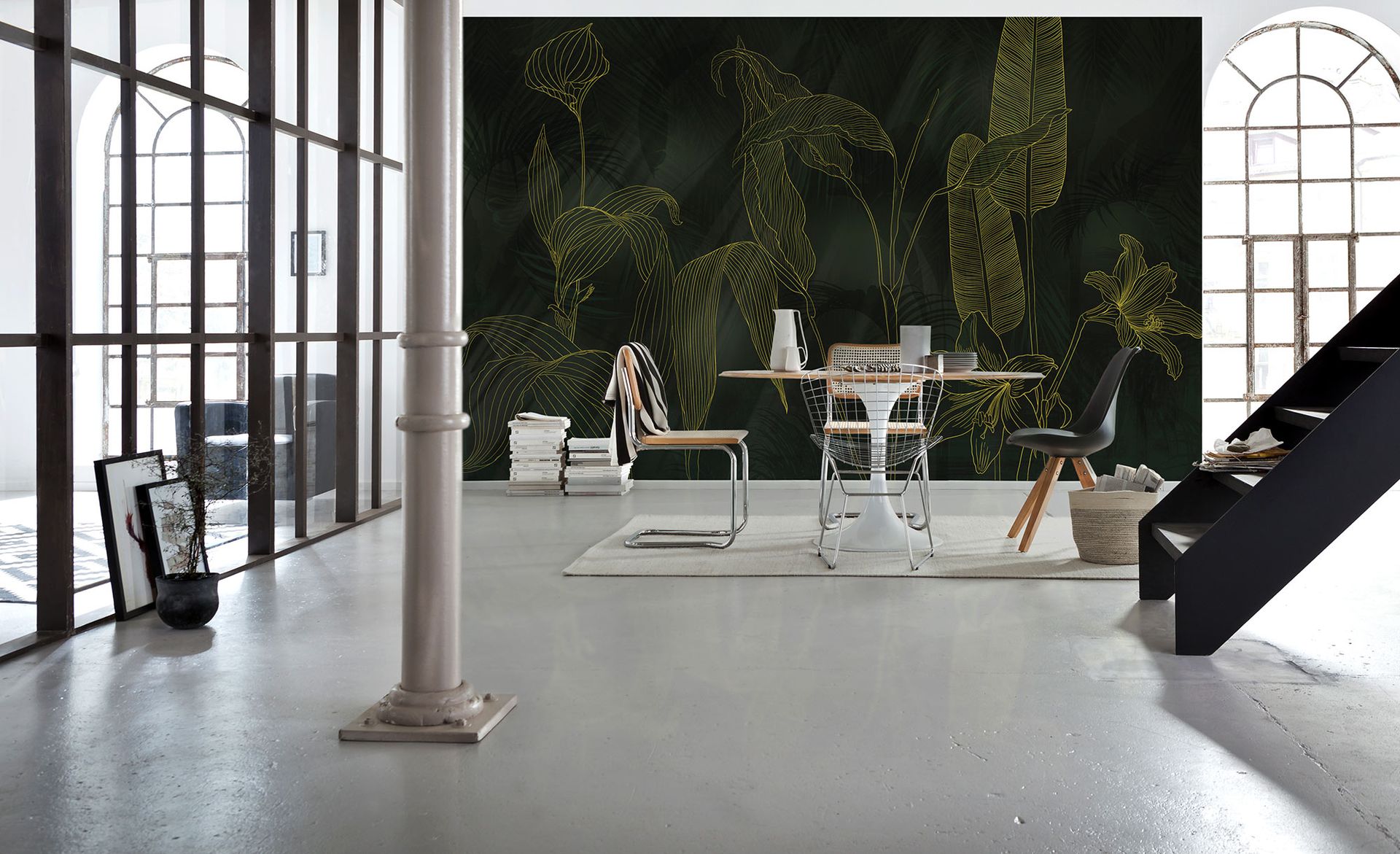 Vlies Fototapete - Darkest Green - Größe 400 x 250 cm