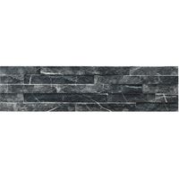 Wandelemente aus Stein und Keramik NSE MONT BLANC BLACK Schwarz 13,8 cm x 54 cm