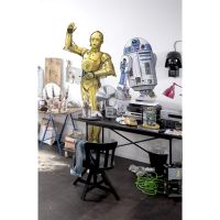 Selbstklebende Vlies Fototapete/Wandtattoo - Star Wars XXL R2D2 - Größe 127 x 120 cm