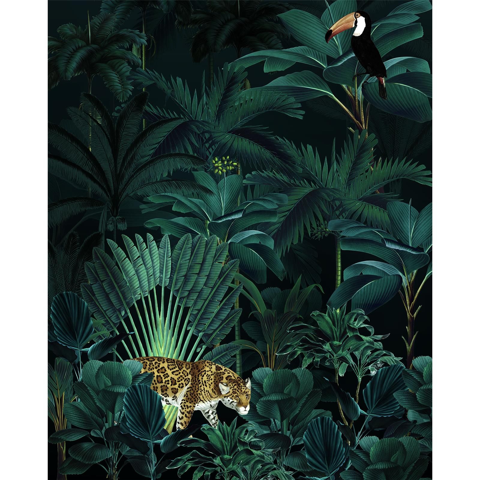 Vlies Fototapete - Jungle Night  - Größe 200 x 250 cm