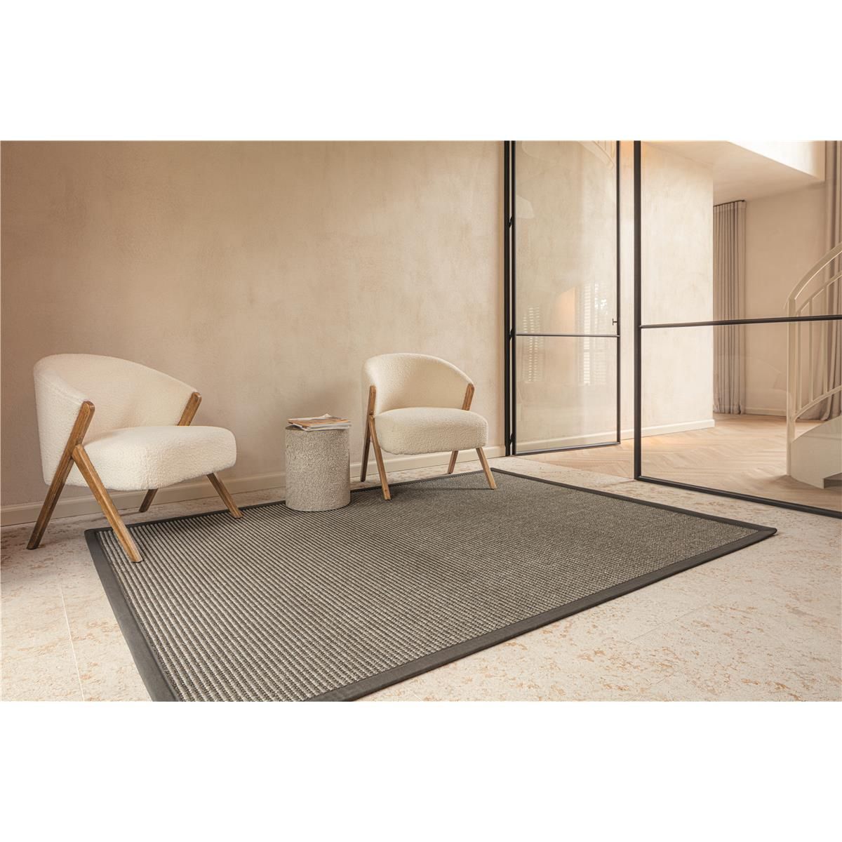 Teppichboden Tasibel Bhutan 2503 Braun 100 % Sisal - Rollenbreite 400 cm
