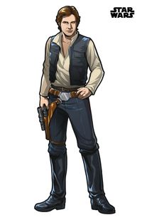 Selbstklebende Vlies Fototapete/Wandtattoo - Star Wars XXL Han Solo - Größe 127 x 196 cm