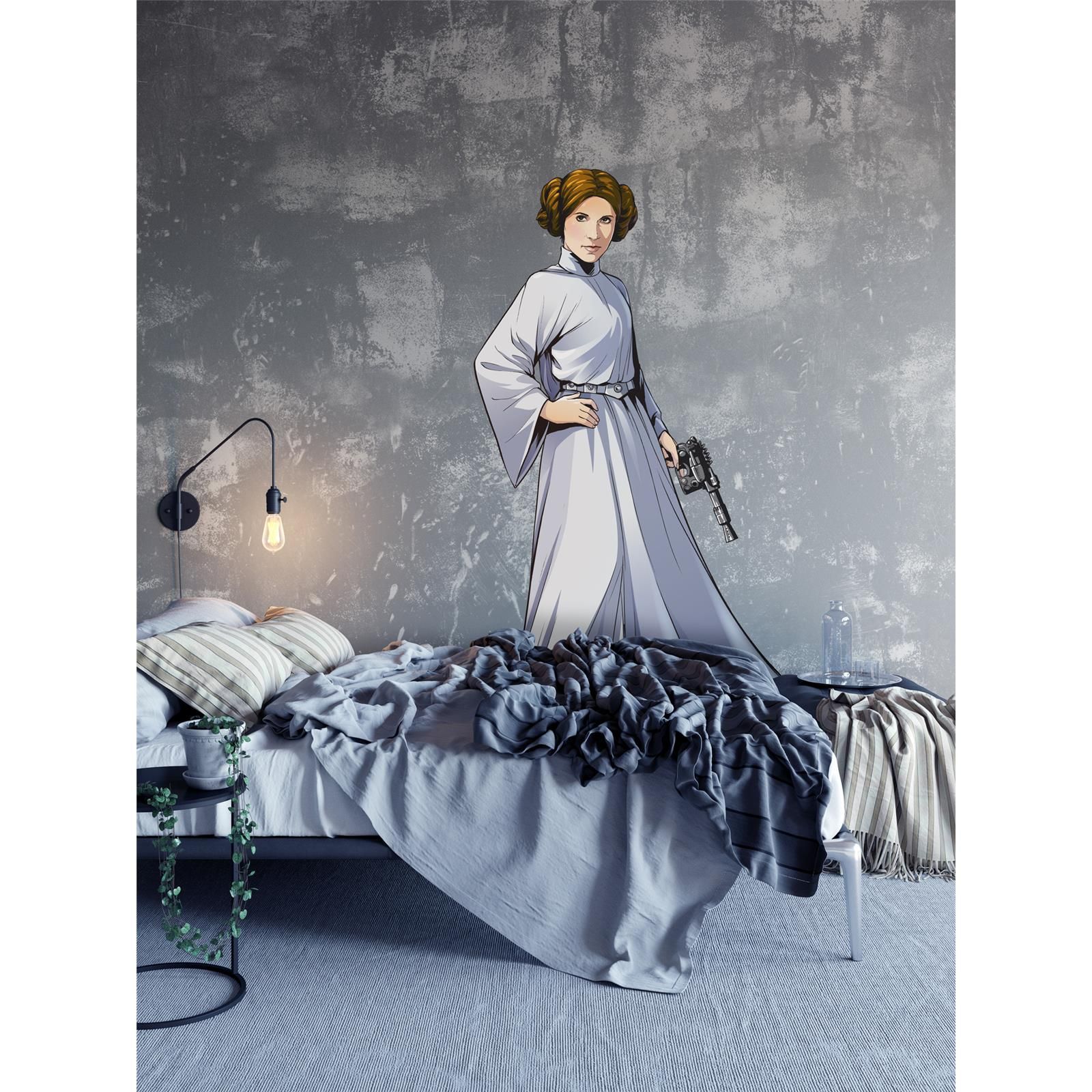 Selbstklebende Vlies Fototapete/Wandtattoo - Star Wars XXL Princess Leia - Größe 127 x 170 cm