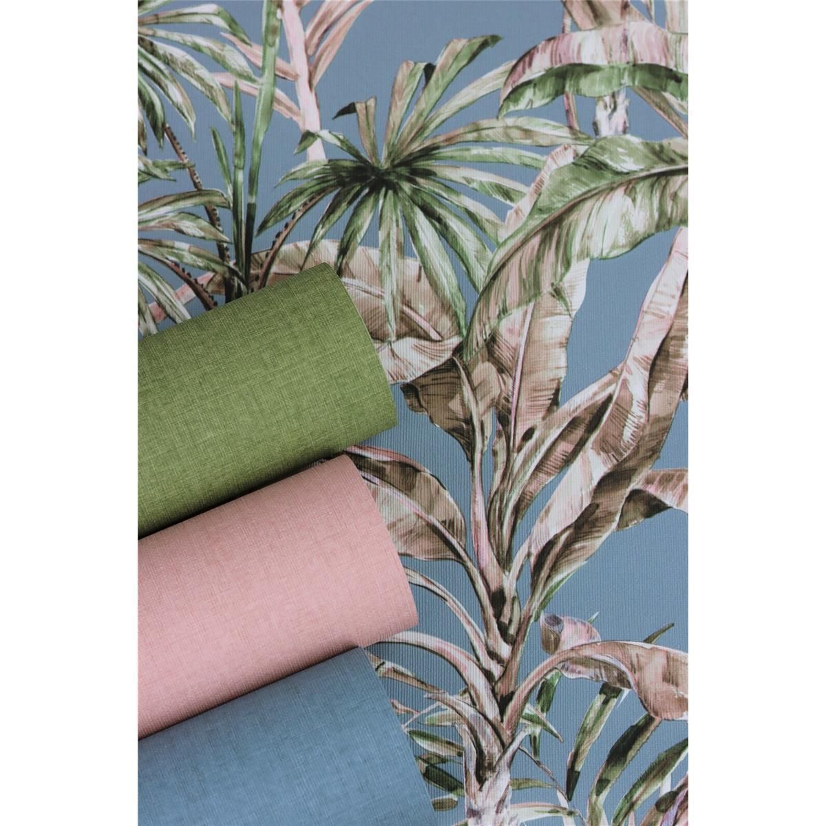 Tapete Nature Botanical Vinyltapete Blaugrau versetzter Ansatz 53 cm x 10,05 m