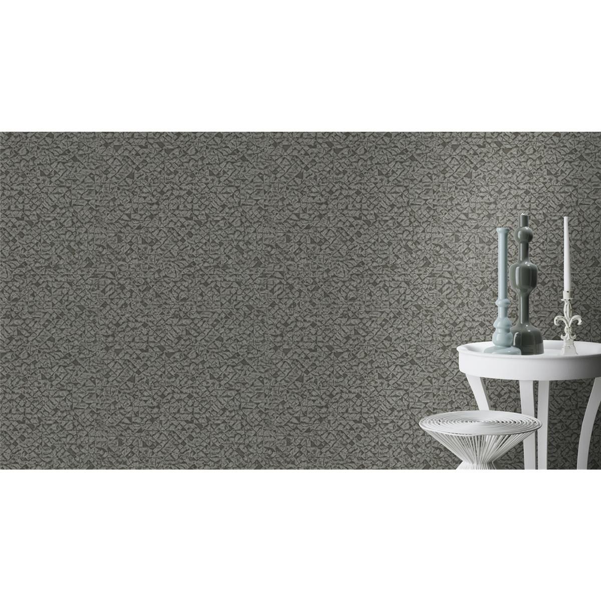 Tapete Culture Grafisch Vinyltapete Silber metallic ansatzfrei 53 cm x 10,05 m